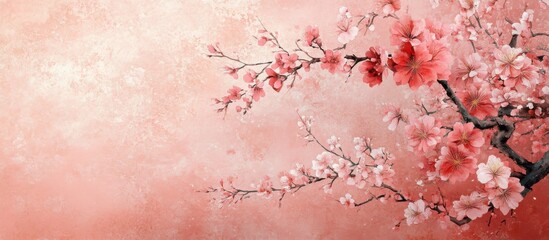 Cherry blossom trees in bloom nature photography serene environment soft pastel colors