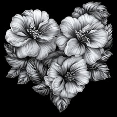 A detailed representation of a heart, carefully crafted from fresh mint leaves, highlights the beauty and precision that can be found in the natural world's artistic expressions