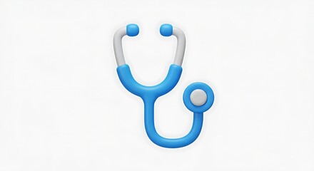 Blue Stethoscope for Medical Examination