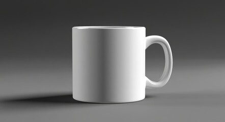 Obraz premium A modern ceramic mug is captured in a close-up shot, ideal for those who appreciate a refined beverage experience