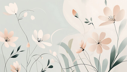 Simple but beautiful design using simple flower motifs or calm curves or straight lines with soft lines with pencil or ink	