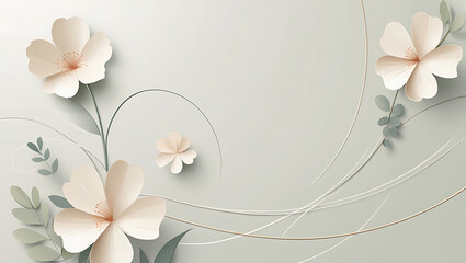 Simple but beautiful design using simple flower motifs or calm curves or straight lines with soft lines with pencil or ink	