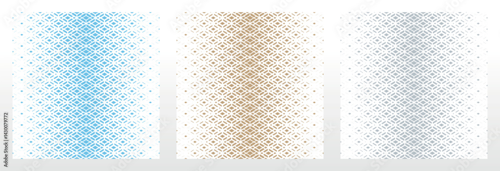 Fototapete Set of abstract geometric patterns. Seamless vector backgrounds. Colored ornaments Graphic modern patterns Simple lattice graphic design