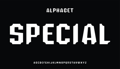 Modern Bold Font. Typography urban style alphabet fonts for fashion, sport, technology, digital, movie, logo design, vector illustration