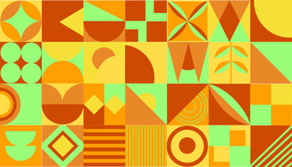 colorful geometric mosaic background neo geo