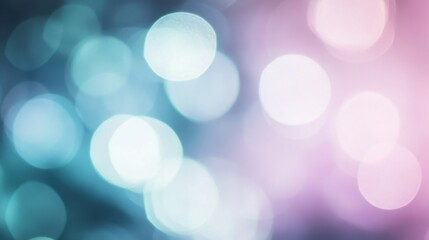 Obraz premium Abstract Blurred Lights Background with Soft Pastel Hues of Blue, Pink and White for Festive Designs