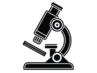 This isolated optical microscope vector icon represents scientific laboratory equipment used in biology and medical research for magnification in chemistry and microbiology experiments