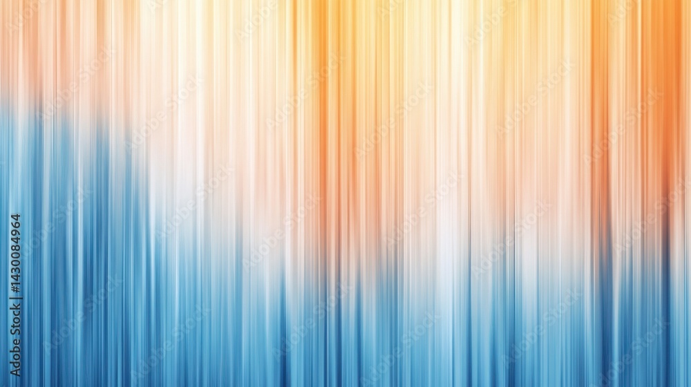 Poster Abstract pencil strokes gradient in pastel amber and blue, creating a serene and visually appealing textured backdrop