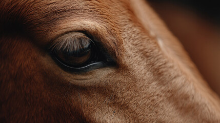 Close up of cow eye, showcasing its texture and detail