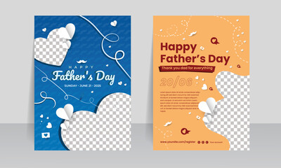 father's day flyer design template, father's day poster design