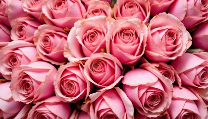 Fototapeta premium Pink roses bouquet close-up floral arrangement 