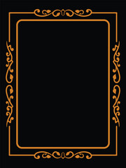 Decorative Floral Frame Vector with Timeless Grace