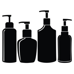 Set of Soap Dispenser Vector – Clean Bathroom Accessory Illustration for Hygiene, UI & Design Projects