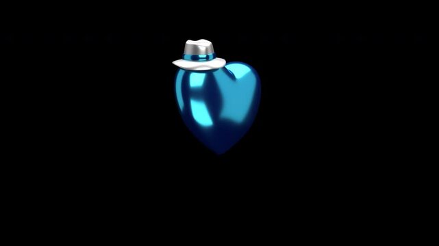 3D Father's Day animation on a transparent alpha channel in a seamless loop for easy drag and drop use...