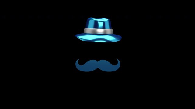 3D Father's Day animation on a transparent alpha channel in a seamless loop for easy drag and drop use...