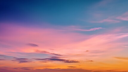 Fototapeta premium Peaceful sunset sky with a soft color gradient