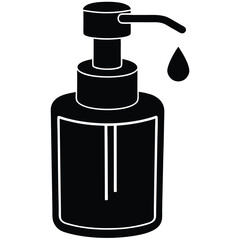 Soap Dispenser Vector – Clean Bathroom Accessory Illustration for Hygiene, UI & Design Projects