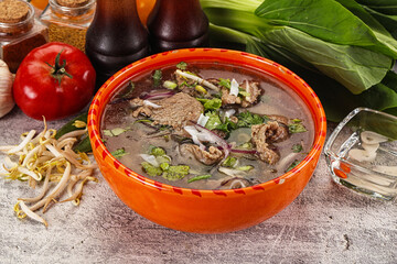 Vietnamese cuisine - Pho Bo soup with beef