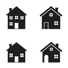 Home button icons set. Home page icon. Simple house symbols. Building icon. Vector illustration.Home icon line vector illustration , house