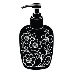 Ceramic Soap Dispenser Vector – Clean Bathroom Accessory Illustration for Hygiene, UI & Design Projects