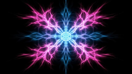 Abstract Pink and Blue Fractal Design