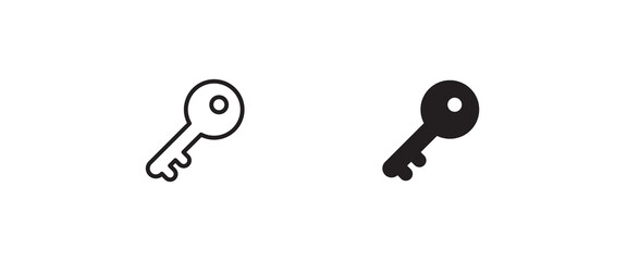 Keys icon, Closing and opening door, Locking and unlocking door key icons button, vector, sign, symbol, logo, illustration, flat design style isolated on white pictogram