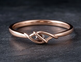 Elegant rose gold ring with a brown diamond.
