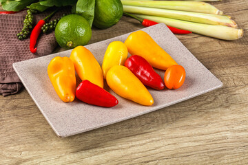 Small baby bell pepper heap