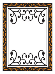 Ornamental Frame for Wedding Menu