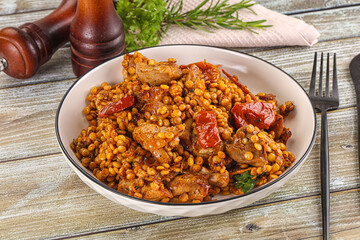 Rasted chicken meat with ptitim