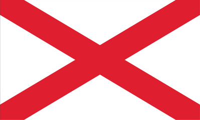 Obraz premium Official flag of the US state of Alabama. Vector illustration 