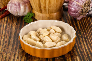 Tasty aroma marinated garlic cloves