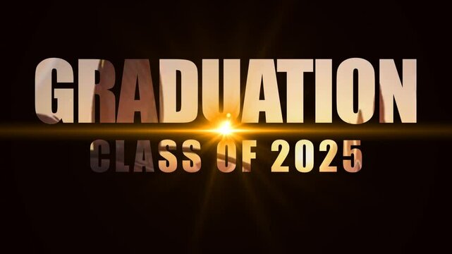 signed of happy graduation class of 2025 light effect green screen background