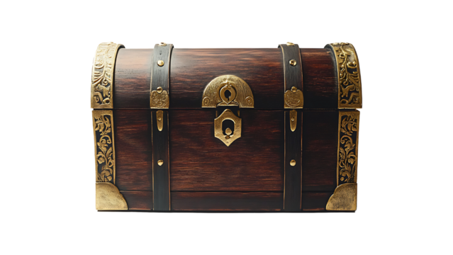 treasure chest on transparent background PNG
