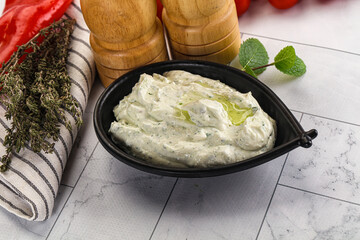 Greek feta dip with oil