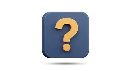 Question Mark on Blue Square Icon