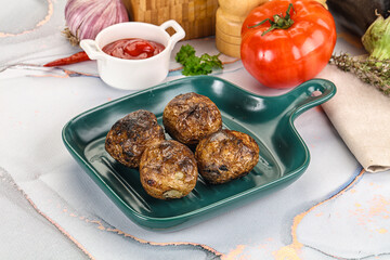 Baked potato barbecue with skin