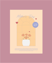 mother's day window flower