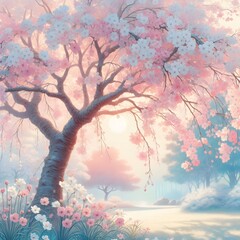 Obraz premium cherry blossom tree