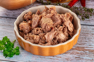 Canned tuna fish in olive oil