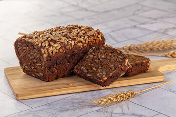 Browl rye bread with seeds