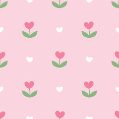 heart flower and love seamless pattern design for background, wallpaper, textile design, fabric, card , wrapping paper, carpet, notebook, diary cover, blanket, blanket for kids, decorative and etc.