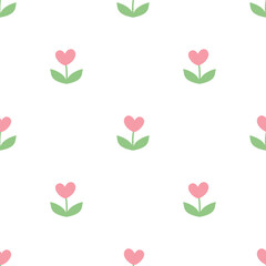 heart flower seamless pattern design for background, wallpaper, textile design, fabric, card , wrapping paper, carpet, notebook, diary cover, blanket, blanket for kids, decorative and etc.