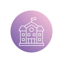 School  icon vector stock illustration