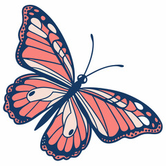 butterfly vector silhouette illustration isolated on white background