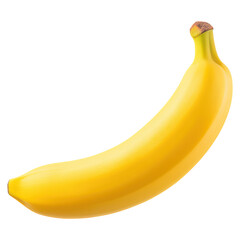 Fresh Yellow Banana for Healthy Eating, isolated on transparent background.