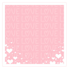 Cute memo for writing messages, reminders, decorated with hearts, write love on paper with all your love.