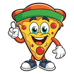 mascot pizza vector