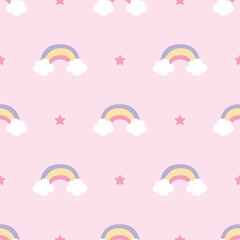Rainbow  seamless pattern design for background, wallpaper, textile design, fabric, card, wrapping paper, carpet, notebook, diary cover, blanket, blanket for kids, decorative and etc.