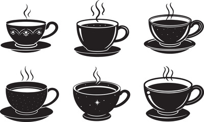cup of tea vector shilloute
